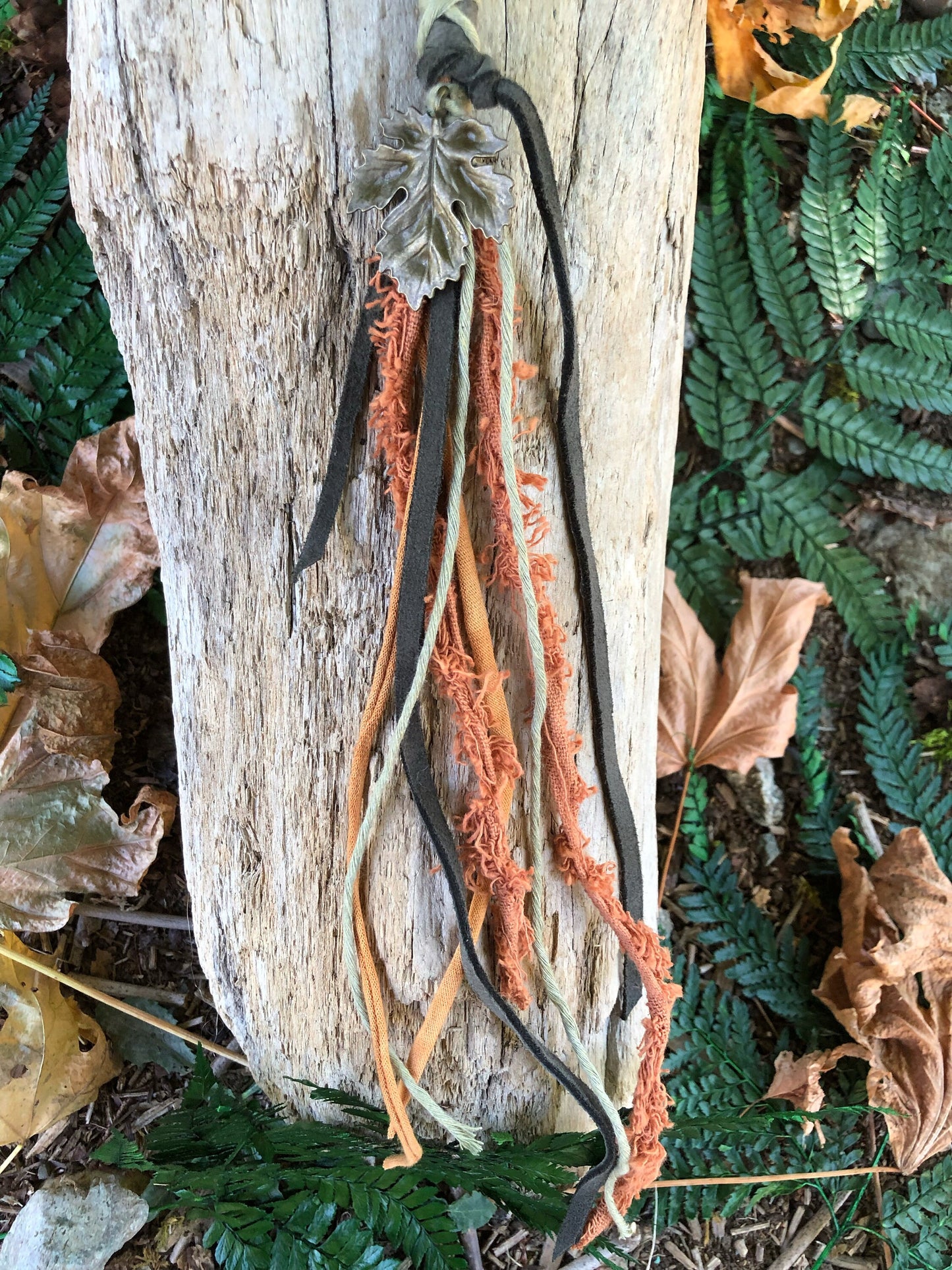 Autumn Moon Hairwrap, Dreadwrap, Fabric Loc Extension, Dreadlock Accessory