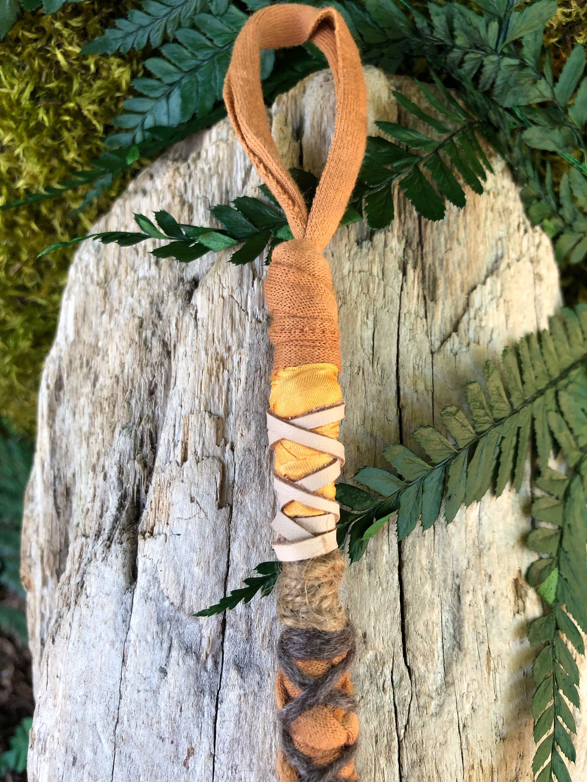 Autumn Moon Hairwrap, Dreadwrap, Fabric Loc Extension, Dreadlock Accessory