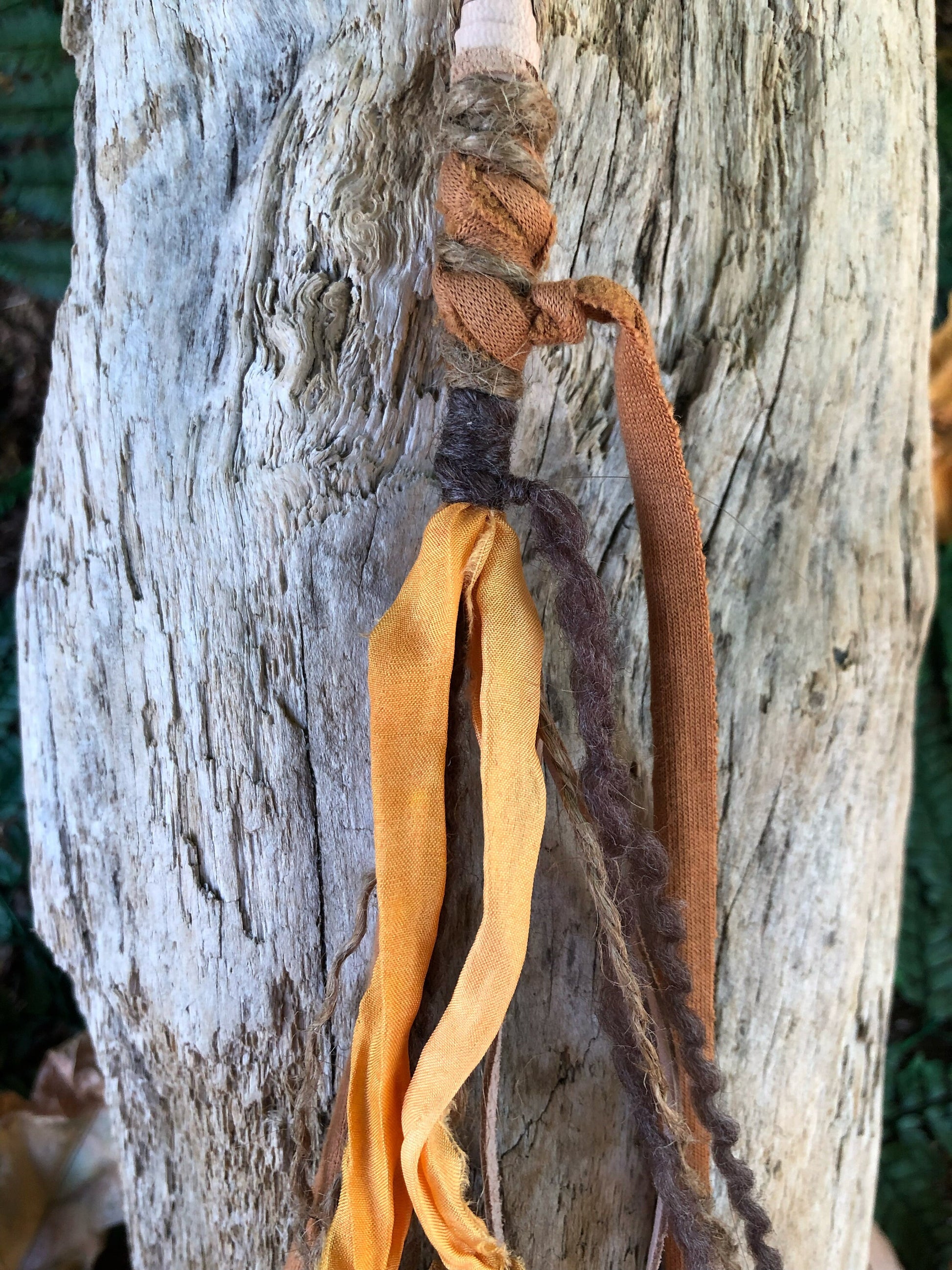 Autumn Moon Hairwrap, Dreadwrap, Fabric Loc Extension, Dreadlock Accessory