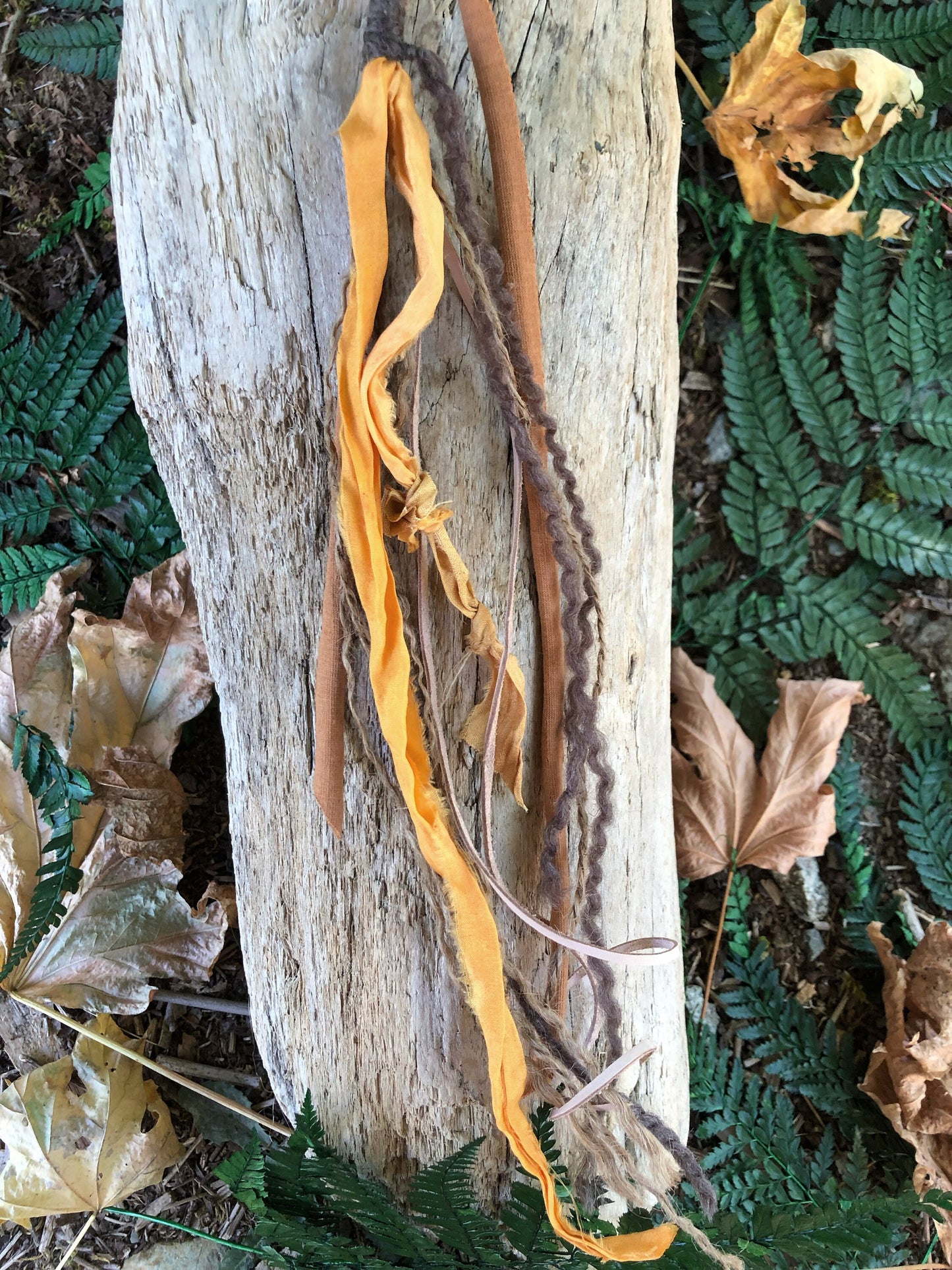 Autumn Moon Hairwrap, Dreadwrap, Fabric Loc Extension, Dreadlock Accessory