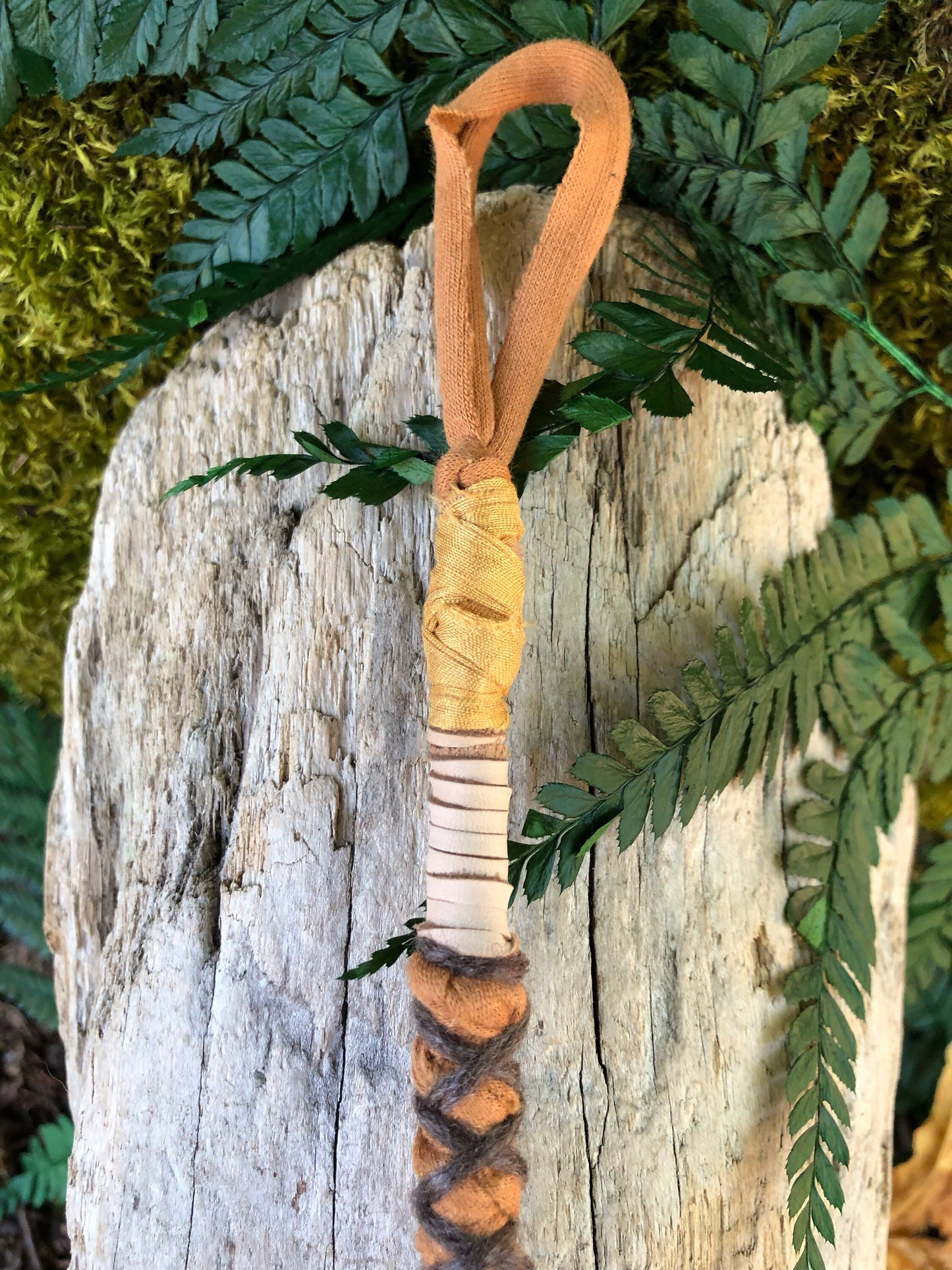 Autumn Moon Hairwrap, Dreadwrap, Fabric Loc Extension, Dreadlock Accessory
