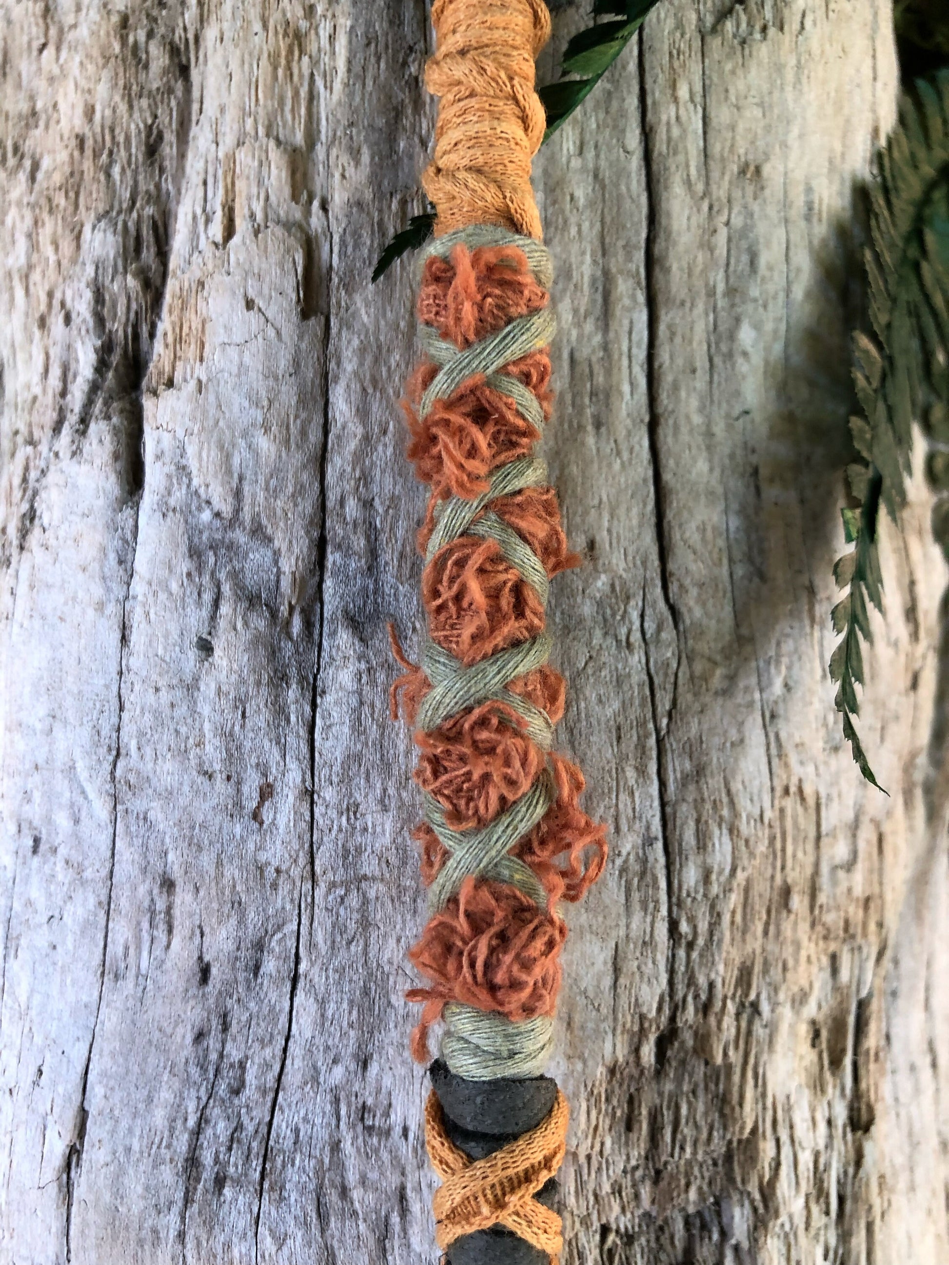 Autumn Moon Hairwrap, Dreadwrap, Fabric Loc Extension, Dreadlock Accessory